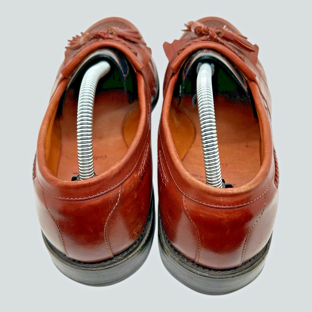 Allen Edmonds Cody Tassel Loafer M9.5 D Leather Kiltie Woven Slip On 1849 Chilli - Picture 5 of 9